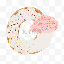 甜甜圈蛋糕免抠图