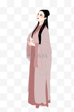 中国风古代服饰图片_汉服古装中国风美女少女手绘古风