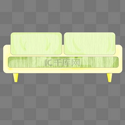 绿色家装素材图片_绿色的家具沙发插画