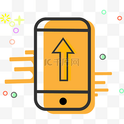 黄色矢量图形图片_黄色金融MBE手机银行图标