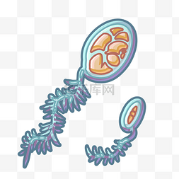 油渍细菌病毒插画