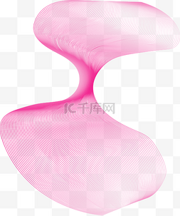 抽象炫酷几何线条图片_粉红色曲线几何图形元素