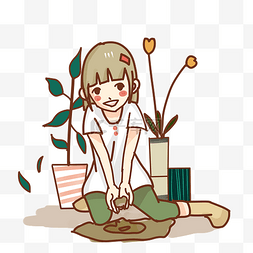 植树节女孩