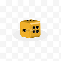 摇骰子动画图片_金黄色黑点的方形筛子矢量