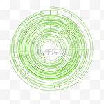 不规则多线条组合形圆形状科技感点缀图案