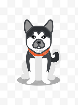哈尔滨红肠卡通图片_动物矢量卡通可爱简单狗狗元素
