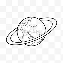 卡通星球轨迹图片_轨迹环绕卡通星球