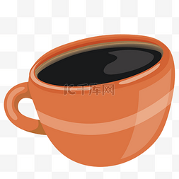 咖啡图案卡通图图片_黑色的咖啡免抠图
