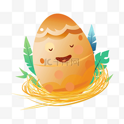鸡蛋下载图片_彩蛋卡通插画手绘png下载