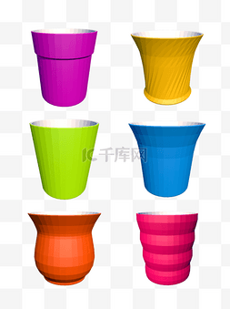 立体生活用品水杯马克杯彩色装饰