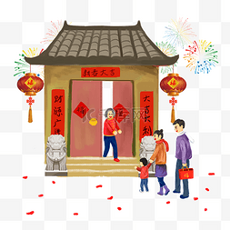 灯笼绣球图片_灯笼春节新年小猪