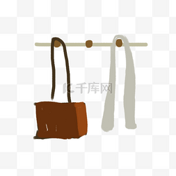 白色单肩包图片_单肩包和围巾手绘设计图