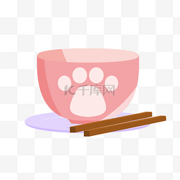 粉色碗筷图片_粉色碗筷餐具