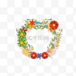 热带植物装饰边框图片_花纹装饰背景图标