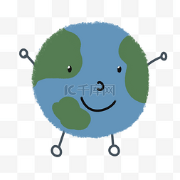 蓝色地球地球图片_蓝色简约地球