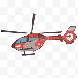  红色直升飞机 