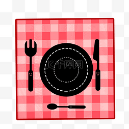 扑克红桃图标图片_西餐厅宣传用西餐用具图标