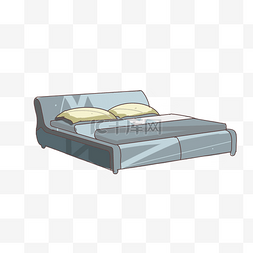 灰色生活用品床插图