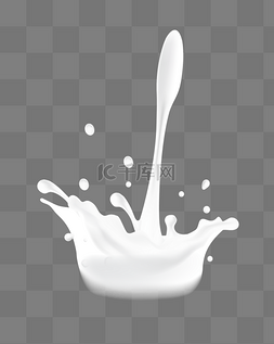 白色的液体图片_手绘飞溅的牛奶插画