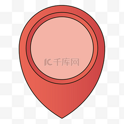 地图位置png图片_卡通红色定位图标