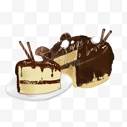 切成份的蛋糕图片_切巧克力蛋糕 