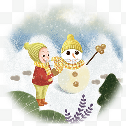 雪松图片_新年雪人新衣