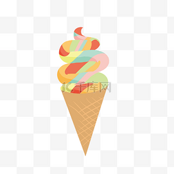 夏季冰淇淋甜筒元素