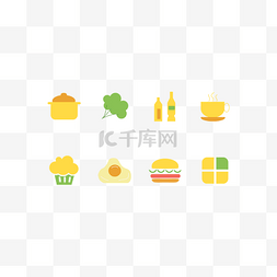 扁平化图标app图片_美食图标icon