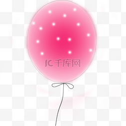 自由飞翔图片_六一儿童节粉色带斑点气球PNG素材