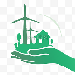 公益广告插画图片_手绘公益绿色能源