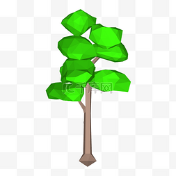 绿色环保立体矢量树
