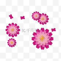矢量粉色花朵图片_矢量手绘粉色花朵