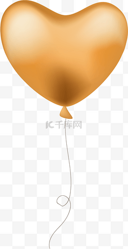 金色爱心情人节气球
