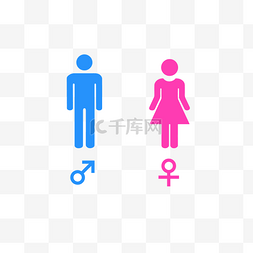 男女洗手间矢量图