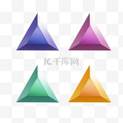 水晶三角素材