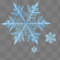 卡通雪花元素图片_圣诞节冬日蓝色漂浮雪花