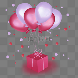 炫彩氢气球图片_情人节气球和情人节礼物