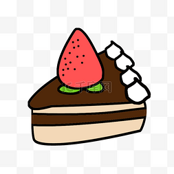 巧克力卡通甜食美味草莓蛋糕下午