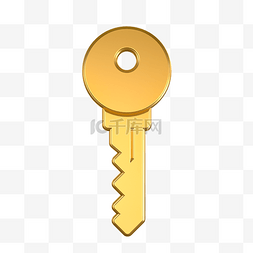 一串金钥匙gif图片_C4D立体金属质感钥匙装饰