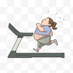 卡通运动跑步图片_免扣卡通女孩减肥