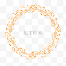 科技感效果图片_科技感线条组合圆形形状几何装饰