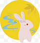 中秋节兔子和月亮
