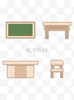 教师节老师课堂讲台黑板桌椅