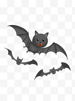 动物蝙蝠图片_万圣节蝙蝠卡通可爱手绘