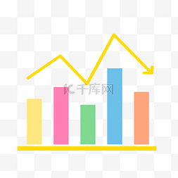 方型图表图片_矢量房子直方图表