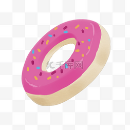 美食系列甜甜圈手绘插画