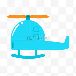 卡通玩具飞机图片_玩具蓝色飞机插画