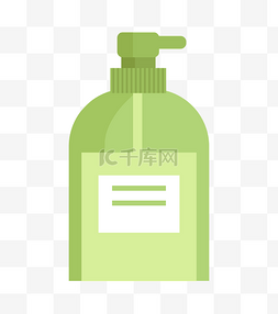 绿色的沐浴露插画