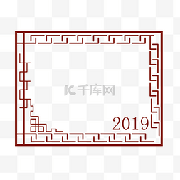 红色大气鼠年海报图片_新年中国风装饰边框