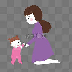 母婴健康妈妈教宝宝走路